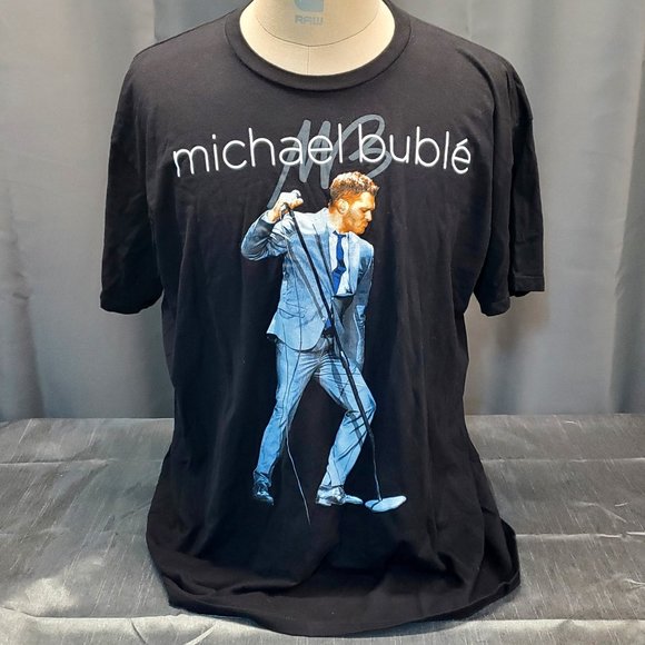 Michael Buble 2014 World Tour Men's XXL Concert T-Shirt 2 Sided Graphic Print - Picture 1 of 4